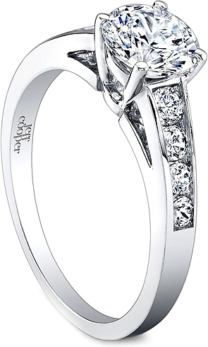 Jeff Cooper Graduated Channel Set Diamond Engagement Ring