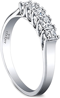 Jeff Cooper Lattice Collection Princess Cut Wedding Band