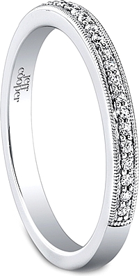 Jeff Cooper Milgrain Pave Diamond Wedding Band