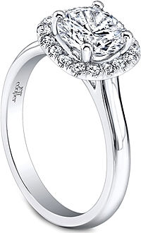 Jeff Cooper Pave Halo Diamond Engagement Ring