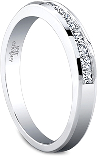 Jeff Cooper Princess Cut Channel Set Wedding Band