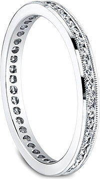 Jeff Cooper Round Brilliant Cut Diamond Wedding Band