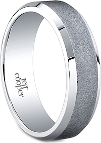 Jeff Cooper Satin Men's Wedding Band-6mm