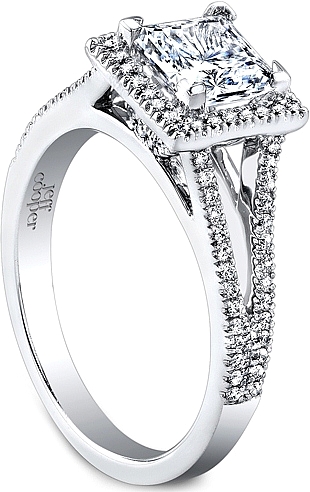 Jeff Cooper Split Shank Diamond Engagement Ring RP1503PR