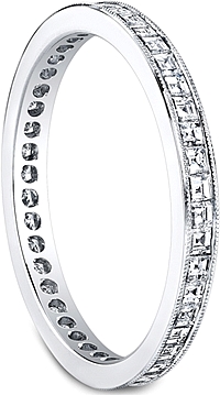 Jeff Cooper Square Baguette Diamond Wedding Band