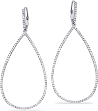 Jordan Scott Open Pear Shape Drop Earrings