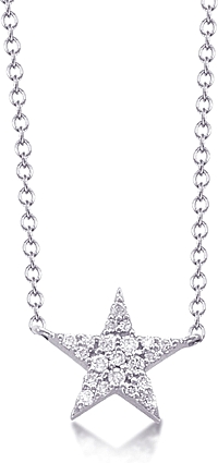 Jordan Scott Pave Diamond Star Necklace
