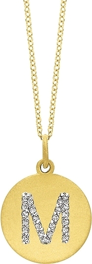 KC Designs 14k Yellow Gold Pave Diamond Initial Pendant