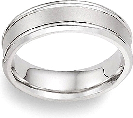 Las Platinum Wedding Band With Brushed Center 4mm Fg116910p4l View Photos