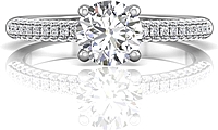Martin Flyer Micropave Diamond Engagement Ring