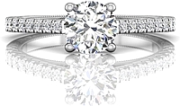 Martin Flyer Pave Diamond Engagement Ring