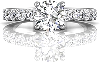 Martin Flyer Pave Diamond Engagement Ring