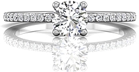 Martin Flyer Pave Diamond Engagement Ring