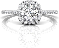 Martin Flyer Pave Halo Diamond Engagement Ring