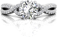 Martin Flyer Pave Twist Diamond Engagement Ring