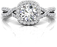 Martin Flyer Twist Shank Diamond Engagement Ring