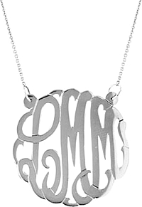 Maya J Large Monogram Necklace- 1.25"