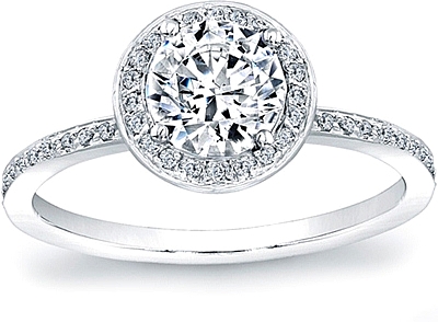 Micro-Pave Diamond Halo Engagement Ring- 1/4ct tw SCS1106B