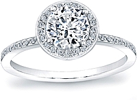 Micro-Pave Diamond Halo Engagement Ring- 1/4ct tw