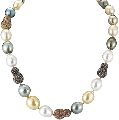 Multi Colored Baroque Pearl Necklace in 325 345