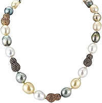 Multi-Colored Baroque Pearl Necklace