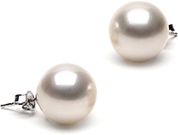 Pair of 14.0-15.0mm AAA White South Sea Pearl Stud Earrings