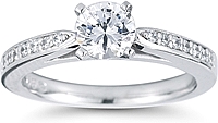Pave Cathedral Diamond Engagement Ring