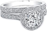 Pave Diamond Halo Setting