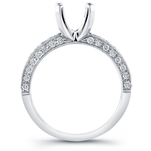 Pave Diamond Setting with Milgrain Edge (.58ct tw.) FSGW3608