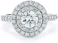 Pave Double Halo Diamond Engagement Ring
