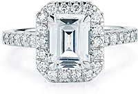 Pave Halo Diamond Engagement Ring

