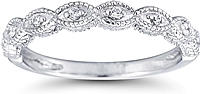 Pave Marquise Design Diamond Wedding Ring