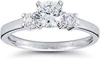 Petite Three Stone Diamond Engagement Ring (.10ct tw)
