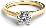 This image shows the setting with a 1.00ct round brilliant cut center diamond. The setting can be ordered to accommodate any shape/size diamond listed in the setting details section below.
