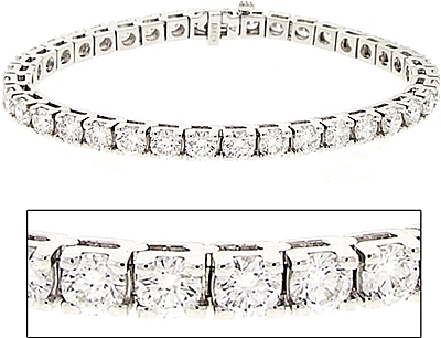 Platinum 10.00ct Diamond Tennis Bracelet TB18KW1000
