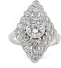 Platinum Diamond Estate Ring- 1.72tcw