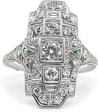 Platinum Diamond Vintage Ring