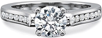 Precision Set Channel Set Diamond Engagement ring