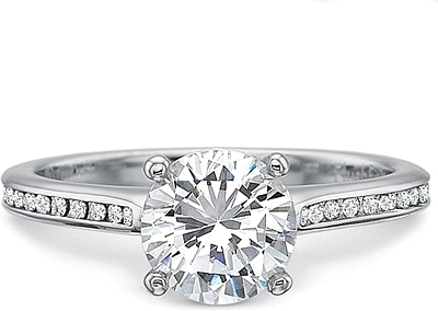 channel set engagement ring