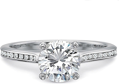 Diamond channel engagement deals ring