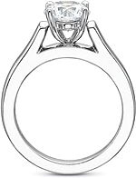 This image shows the setting with a 2.00ct oval cut center diamond. The setting can be ordered to accommodate any shape/size diamond listed in the setting details section below.