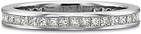 Precision Set Princess Channel Diamond Wedding Band