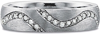 Precision Set Ribbon Diamond Wedding Band