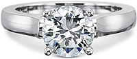 Precision Set Solitaire Flush Fit Diamond Engagement Ring