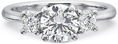 Three stone sales engagement ring setting