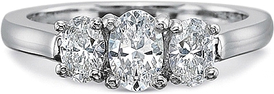 This image shows the setting with a .50ct oval cut center diamond. The setting can be ordered to accommodate any shape/size diamond listed in the setting details section below.