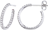 Roberto Coin Diamond Hoop Earrings- .52ctw