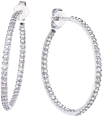 Roberto Coin Diamond Hoop Earrings- .98ctw