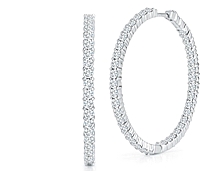 Roberto Coin Diamond Hoop Earrings-3.46ctw