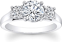 Round Brilliant Cut 3-Stone Diamond Engagement Ring